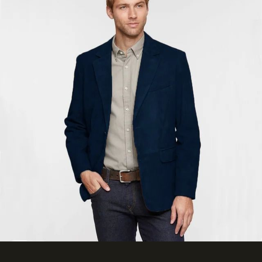 Old Navy Blue Sport Coat Tailored Fit Notch Lapel